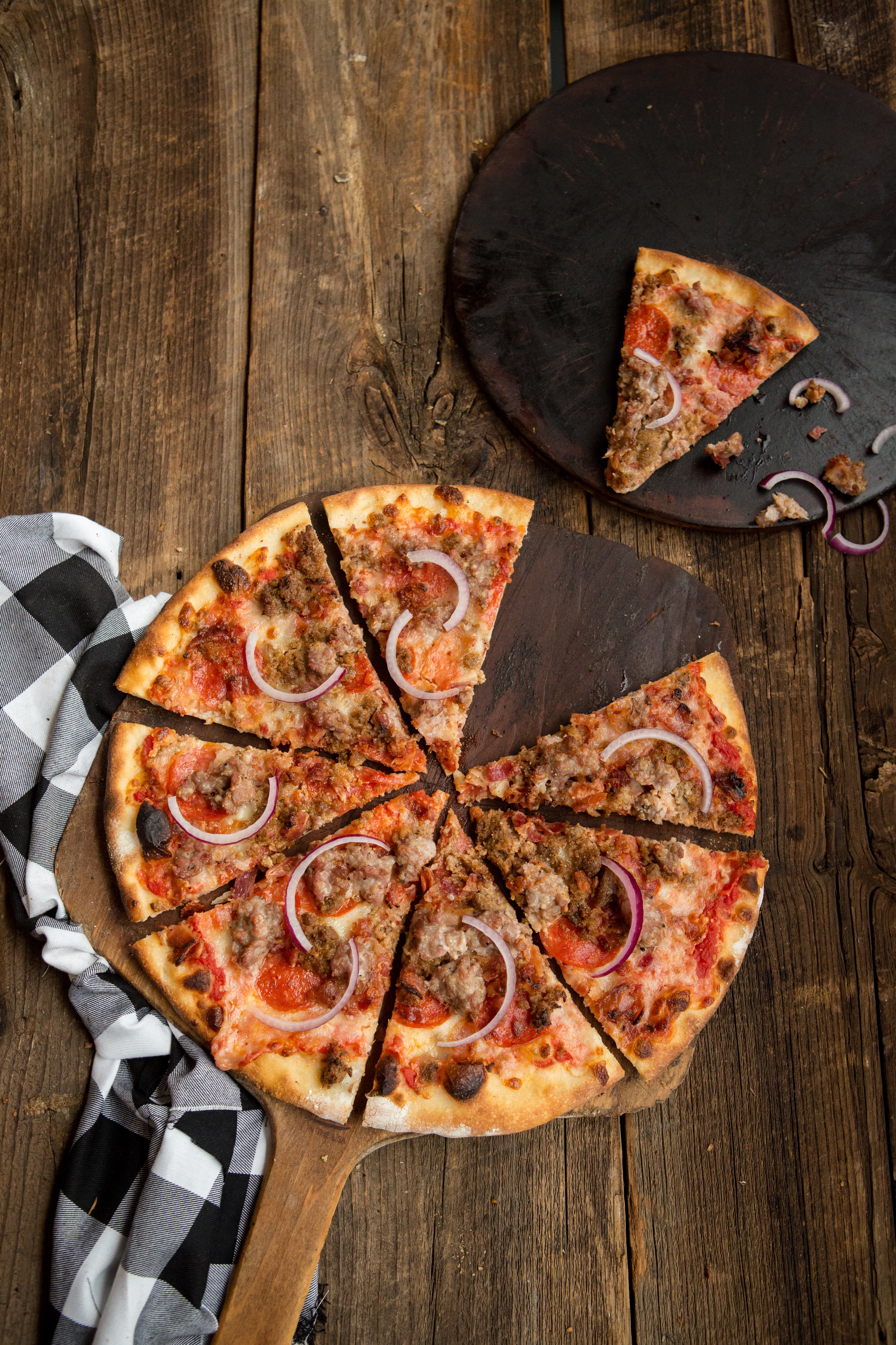 Sliced pizza